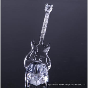 Hand Pressed Glass Guitar Shaped Decorative glassware